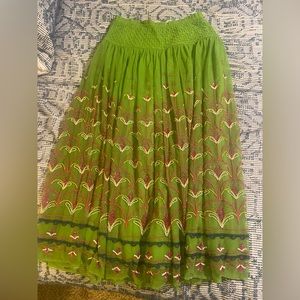 Anthropologie beaded maxi skirt